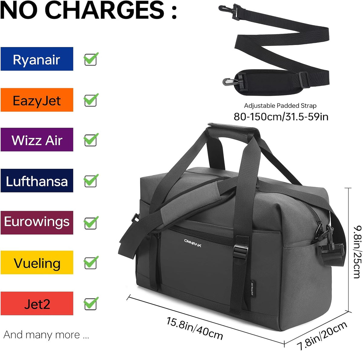 Omnpak 20L Travel Bag — Compact Weekend Carryall