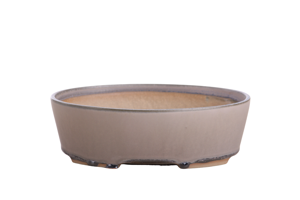 Oval A Bonsai Pot 8 Inch – Straight‑Sided Oval Ceramic Bonsai & Succulent Planter, High‑Fired Frost‑Proof Stoneware with Drainage & Wiring Holes, Handmade in USA (Ocean)